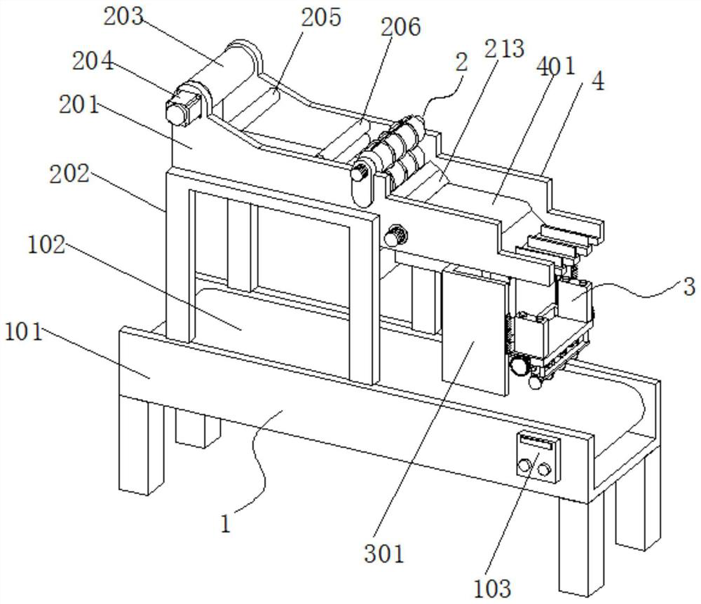 Full-automatic storage battery protective mesh mounting equipment