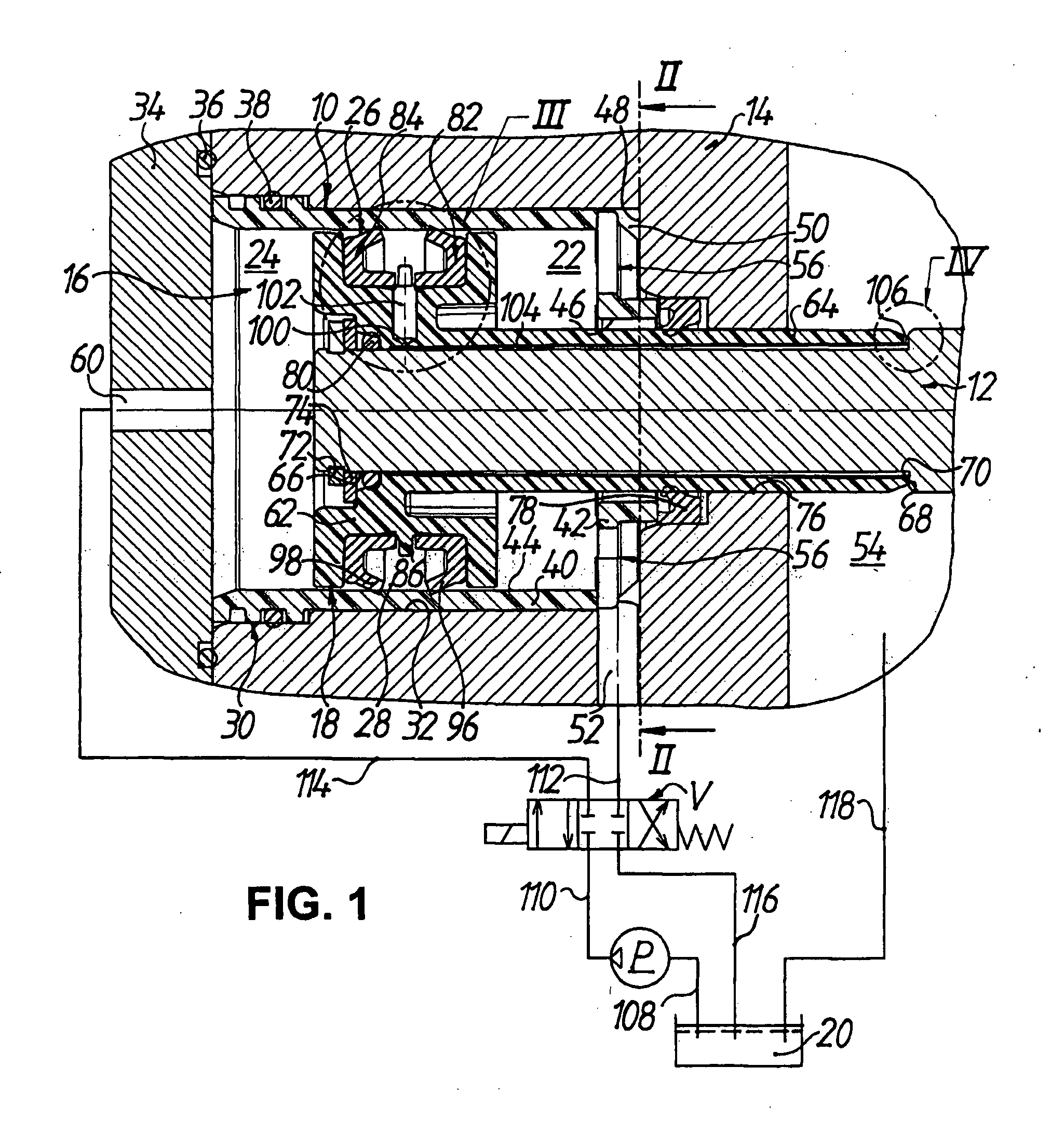 Hydraulic actuating device for actuating a shift rod in particular of a gearbox for motor vehicles