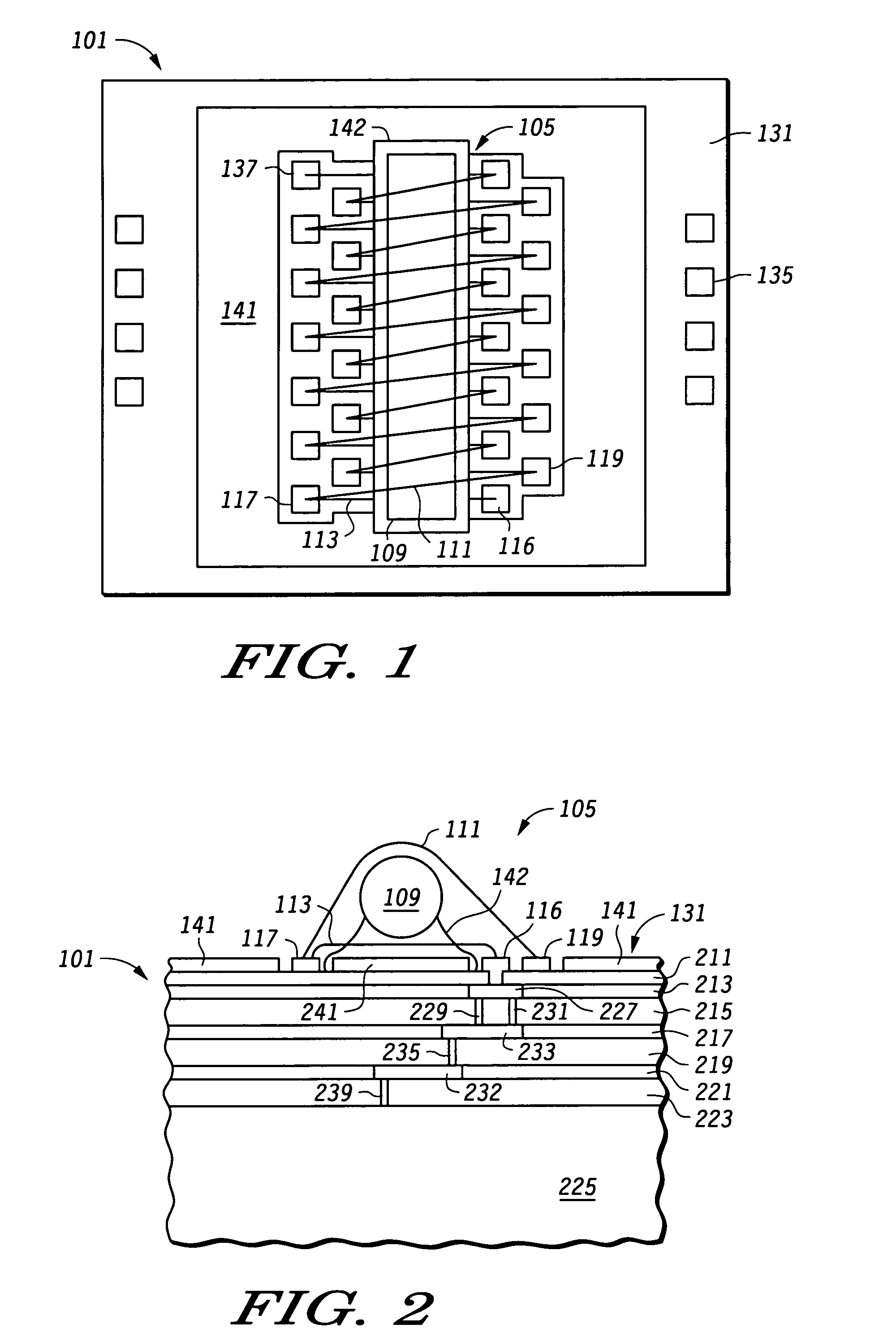 Inductive device including bond wires