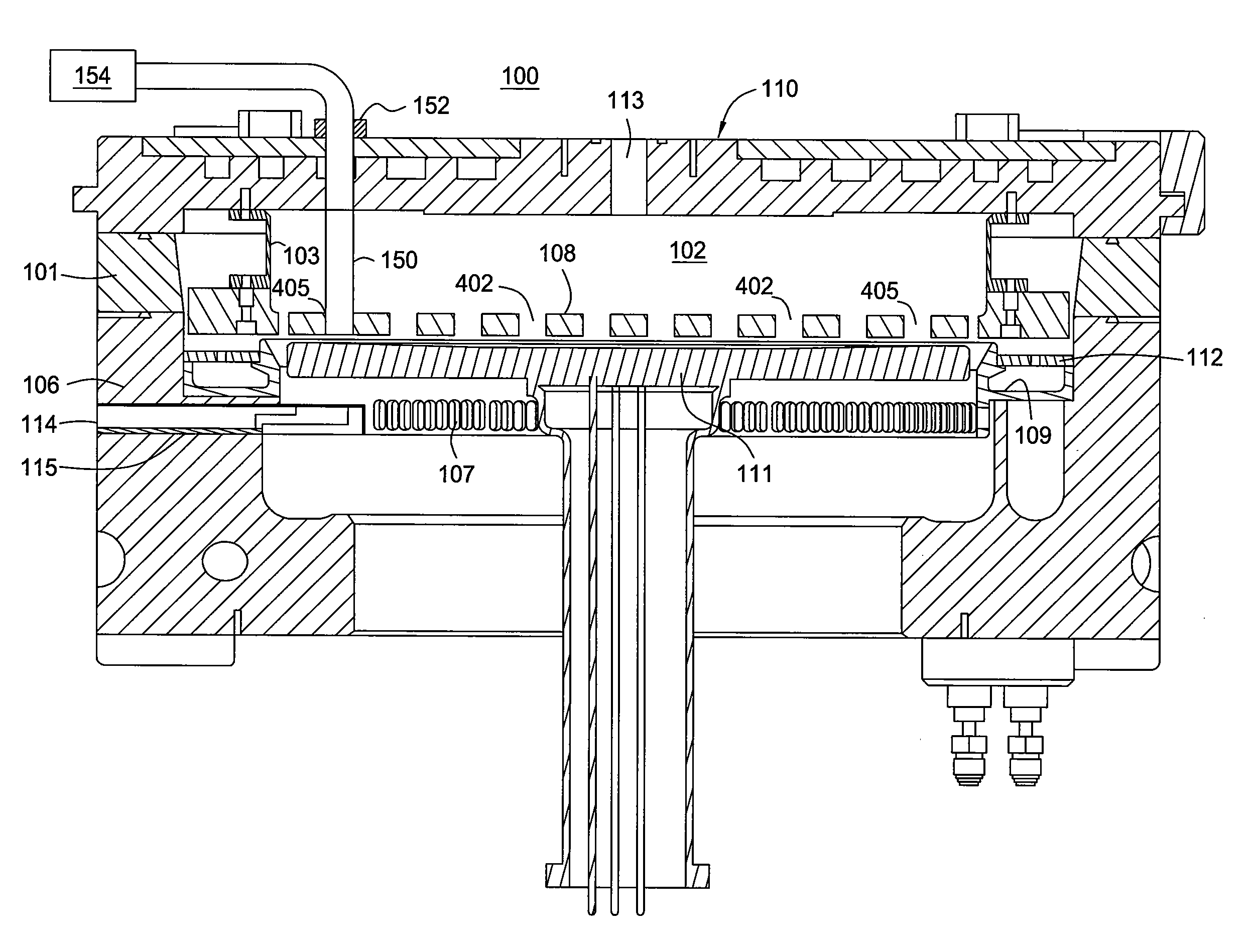 Apparatus for integrated gas and radiation delivery