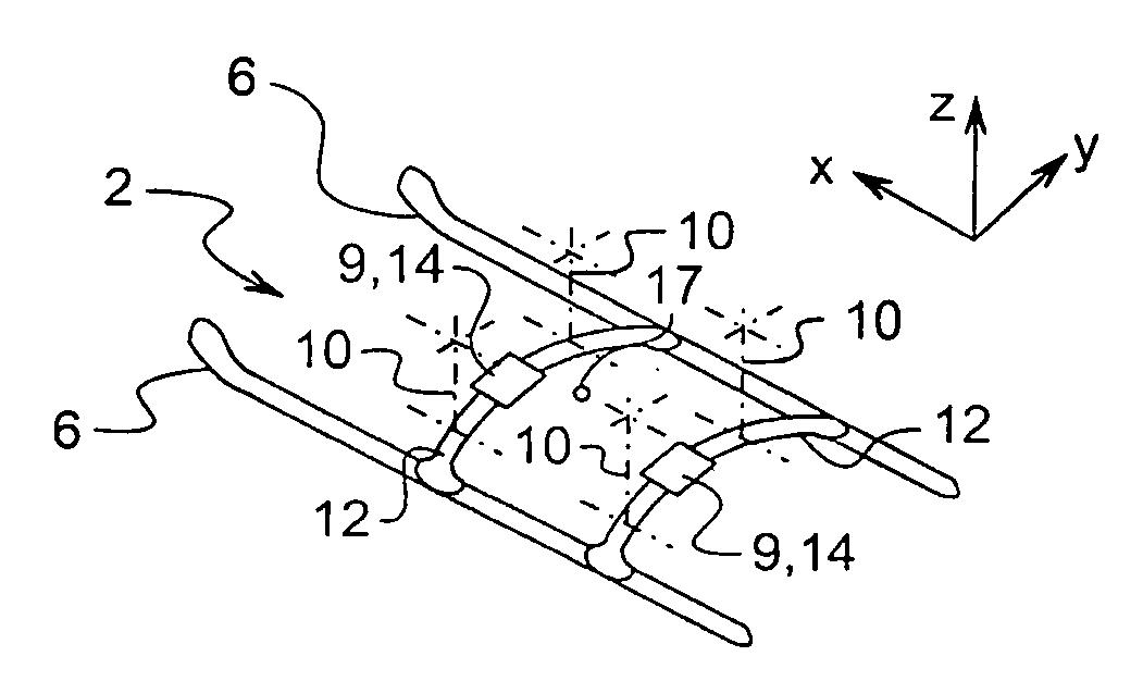 Undercarriage with anticrash and antiresonance skids for a rotary wing aircraft, and an aircraft