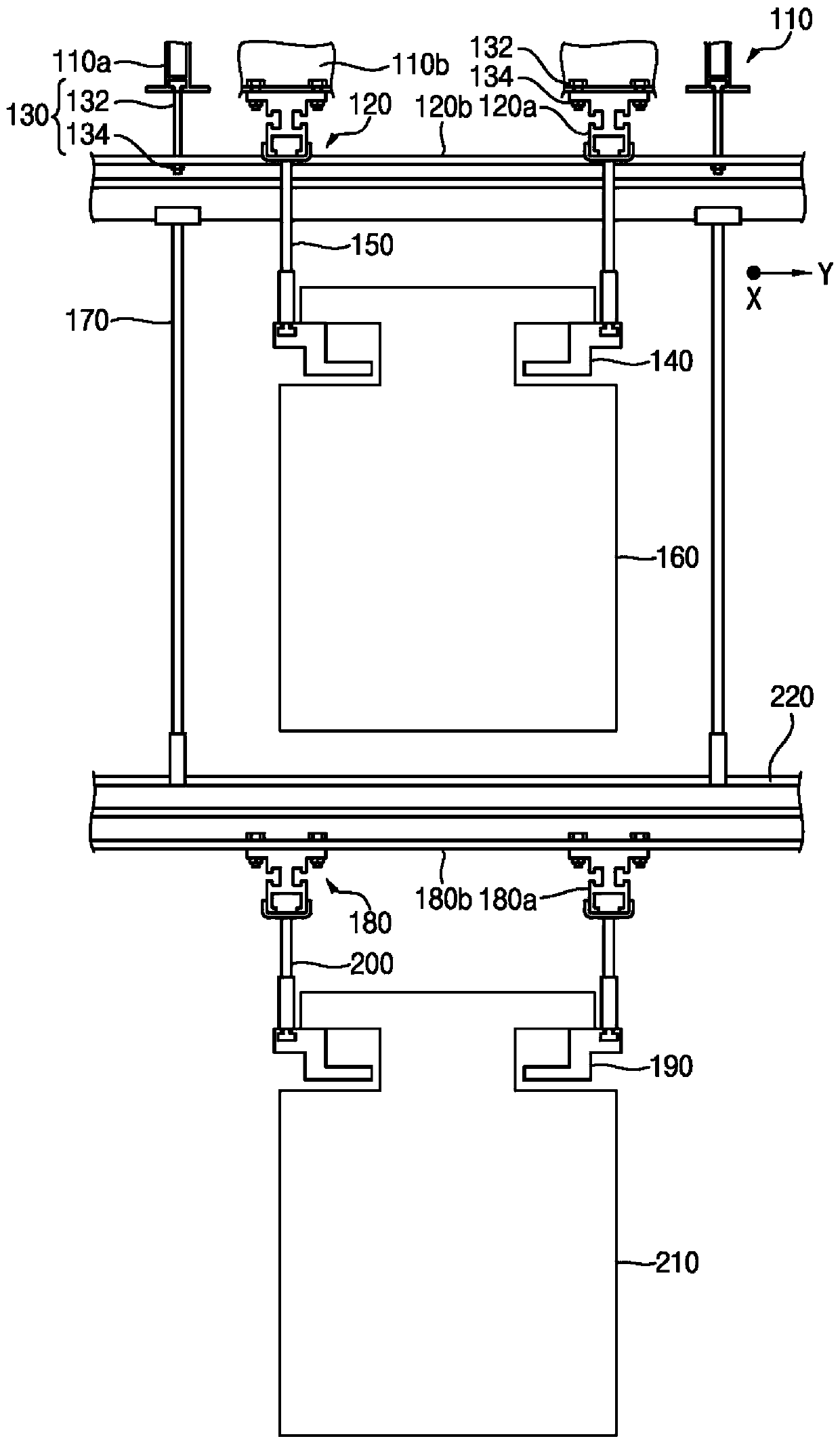 Overhead traveling system