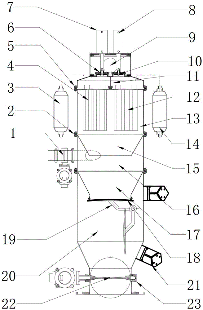 Row type continuous vacuum feeder