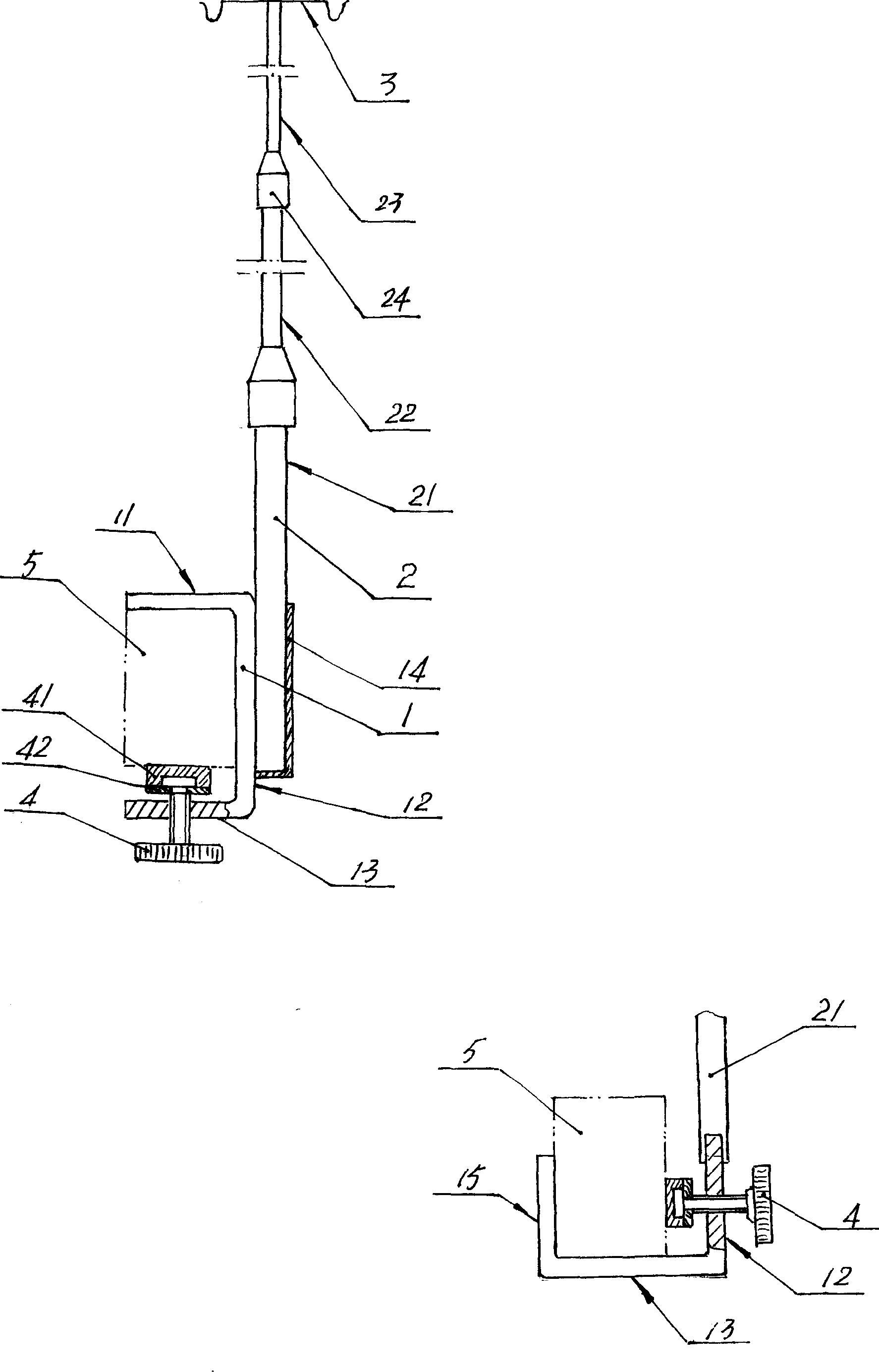 Adjustable trusfusion stand movable with bed