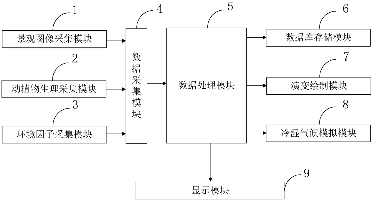 Intelligent wetland landscape evolution process analysis system and method