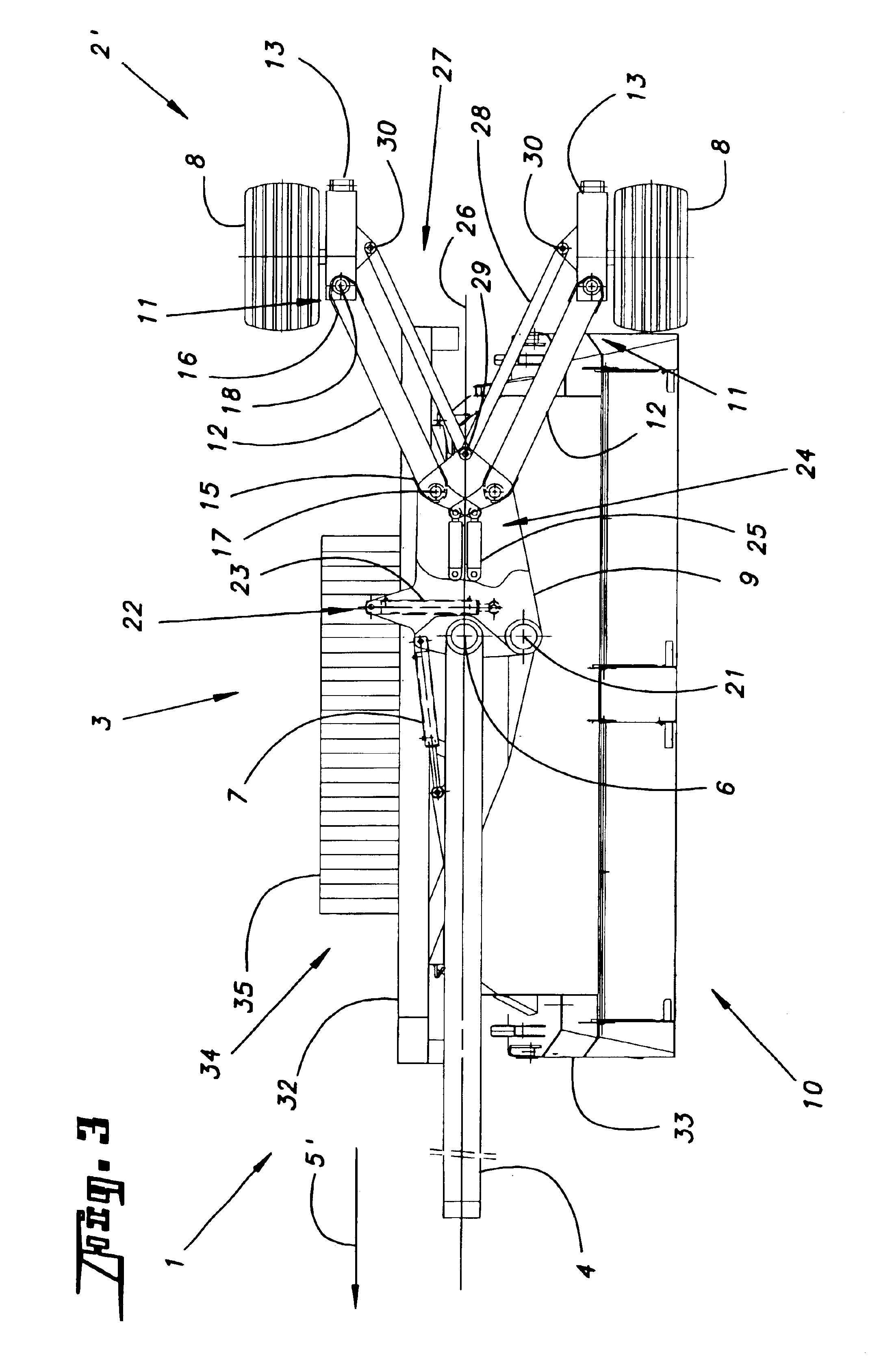 Agricultural implement comprising a transporting device
