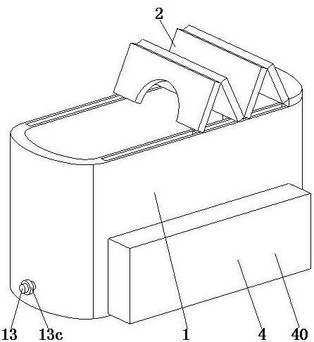 Female private part medicated bath device capable of realizing self-adaptive adjustment