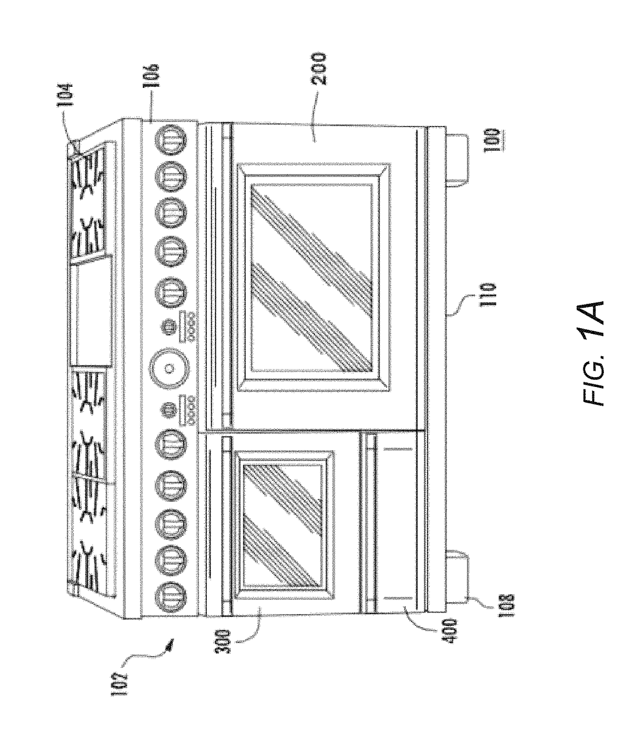 Self-cleaning household appliance having a range door with a full glass inner surface