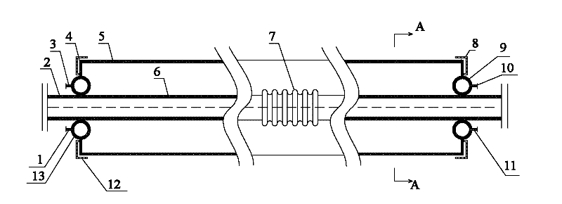 Solar groove type thermal power generation evacuated collector tube and preparation method thereof