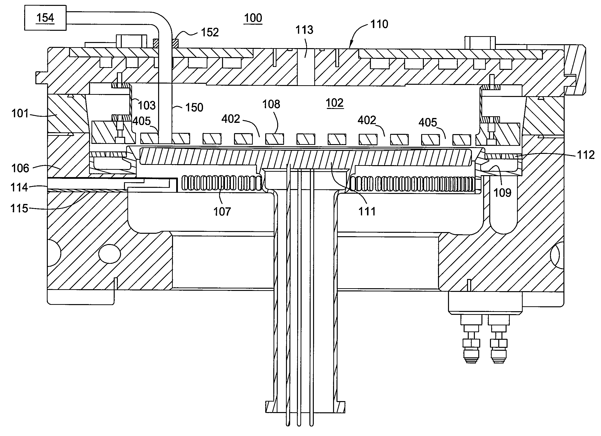 Apparatus for integrated gas and radiation delivery