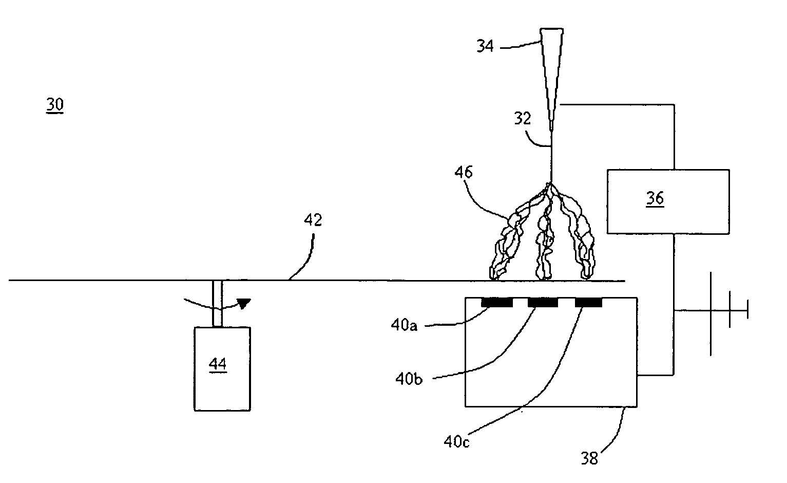 Patterned electrospinning