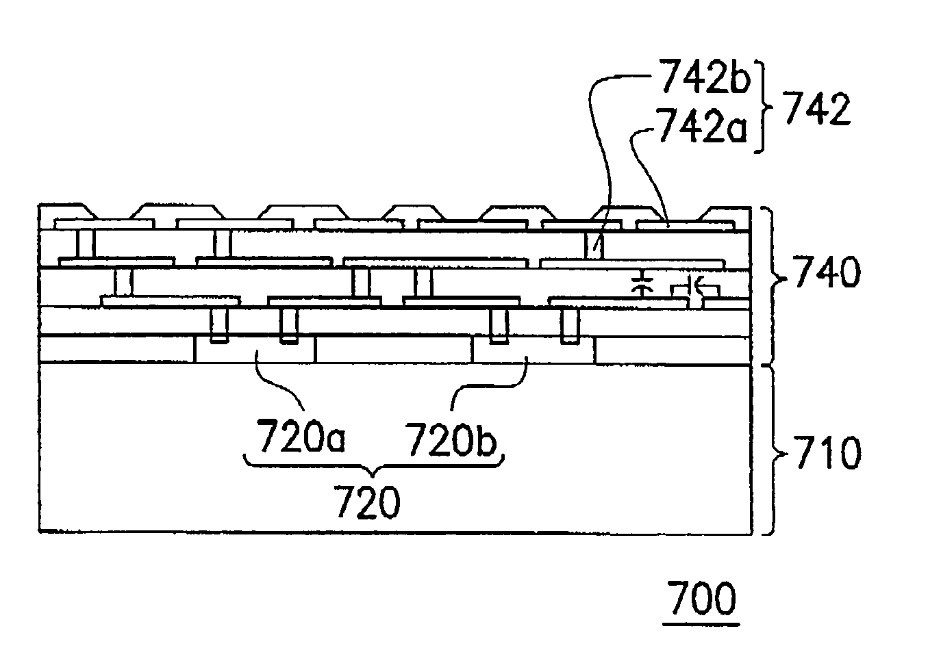 Electronic component with die and passive device