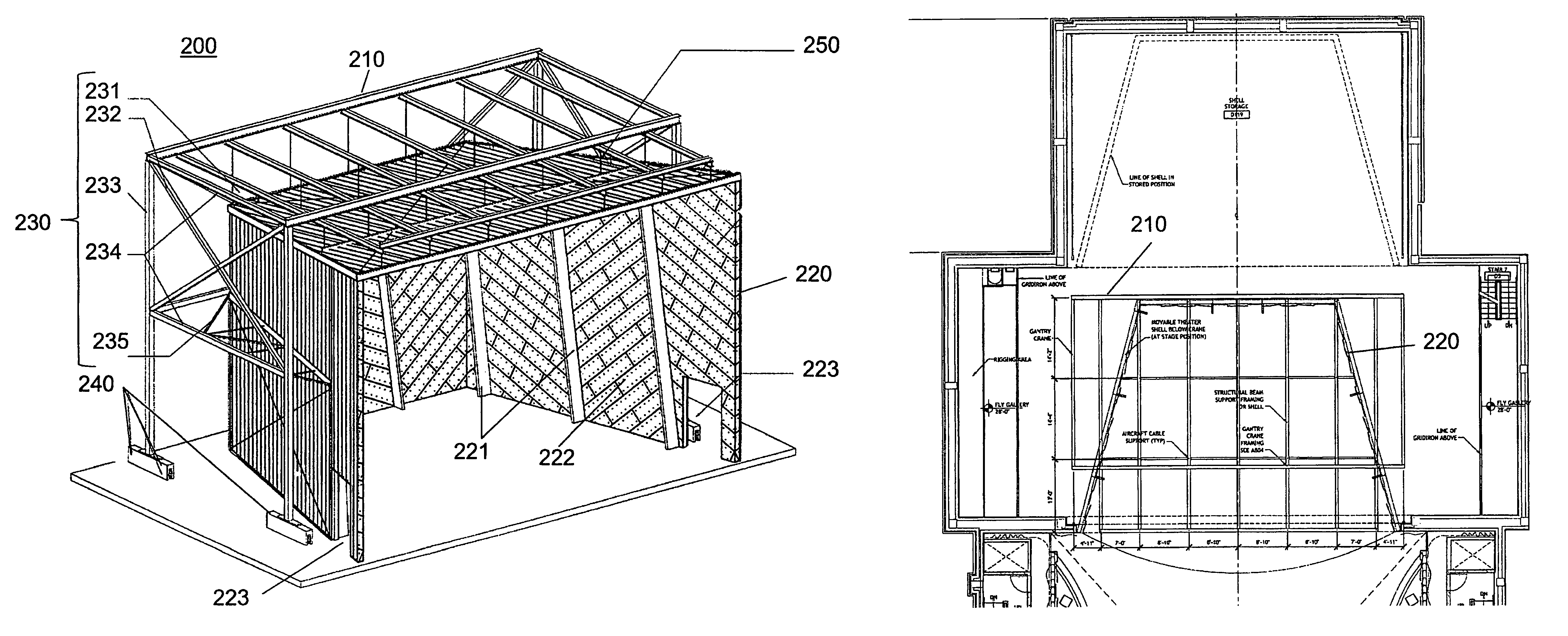 Movable acoustic shell assembly