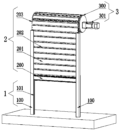 Mute rolling gate with controllable transparency and ventilation effects