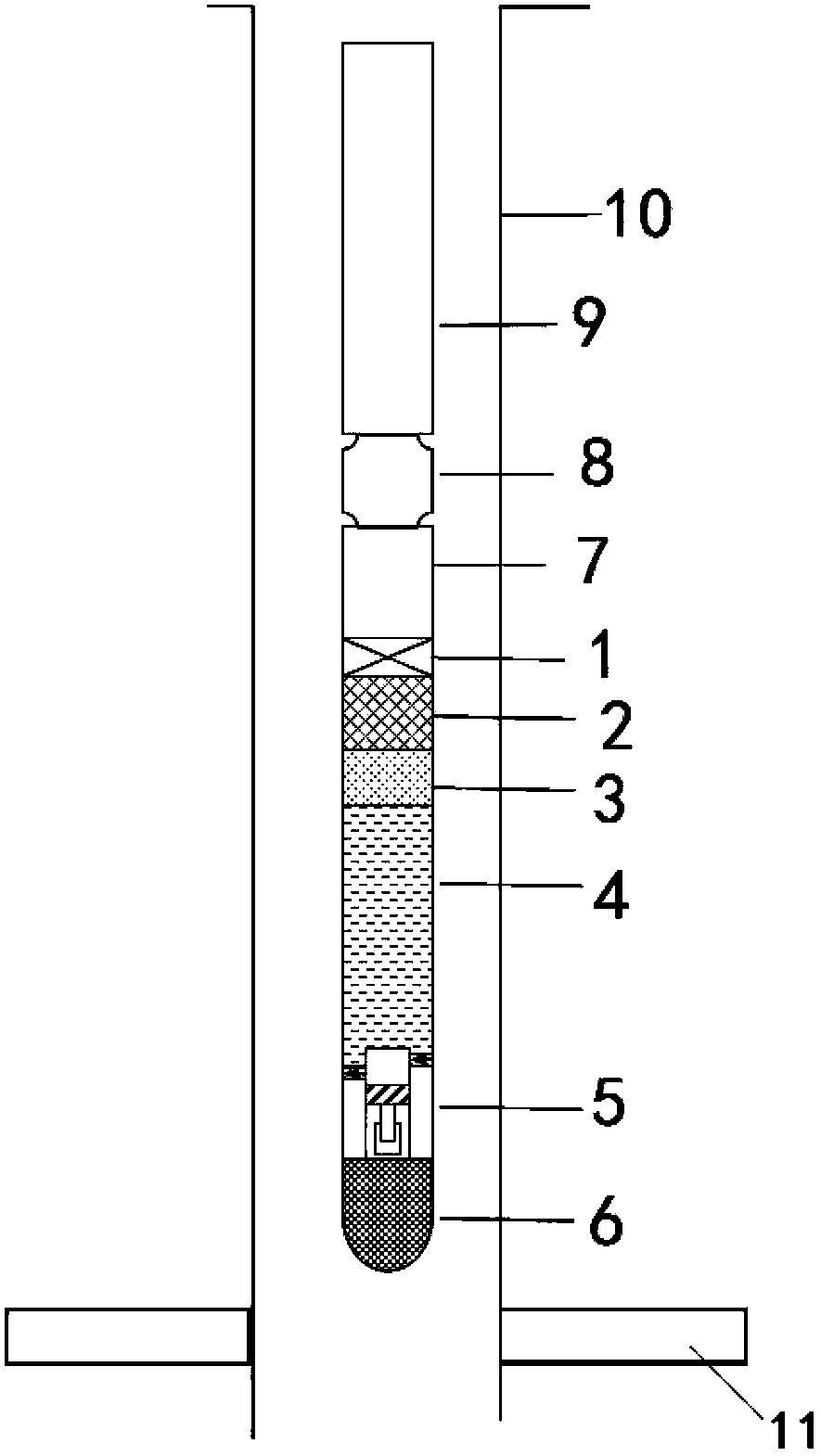 Down-hole liquid release device and method for oil and gas fields