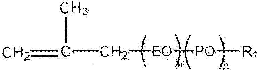 Isobutylene polyether polycarboxylic water reducer and preparation method thereof