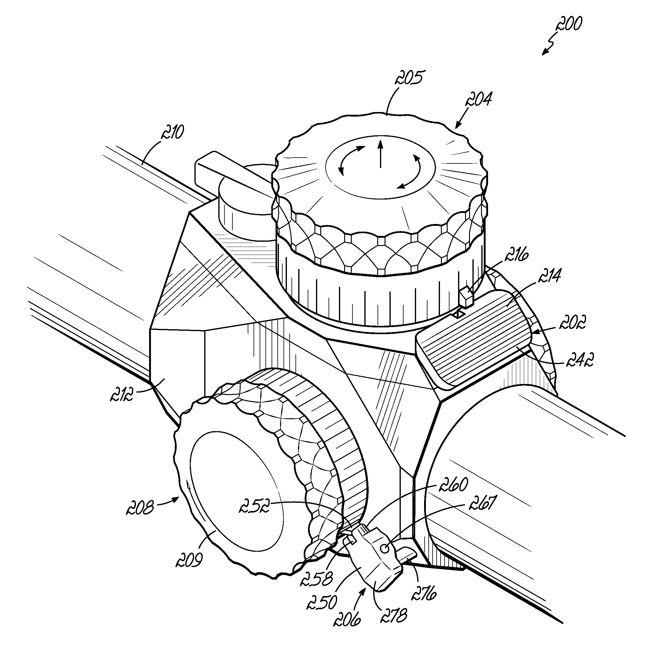 Locking adjustment dial mechanism for riflescope