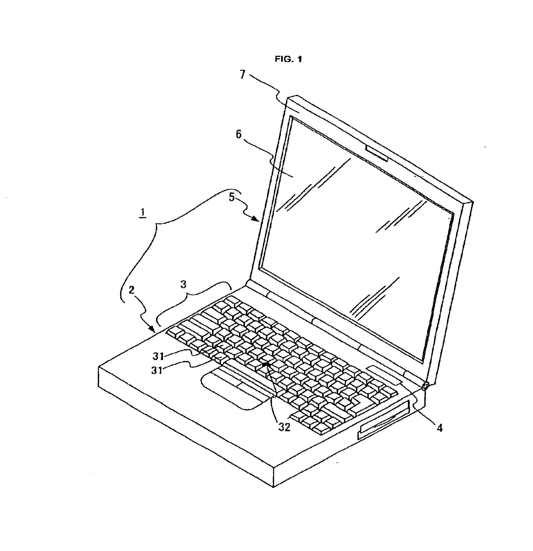Computer and method providing for illumination of keyboard
