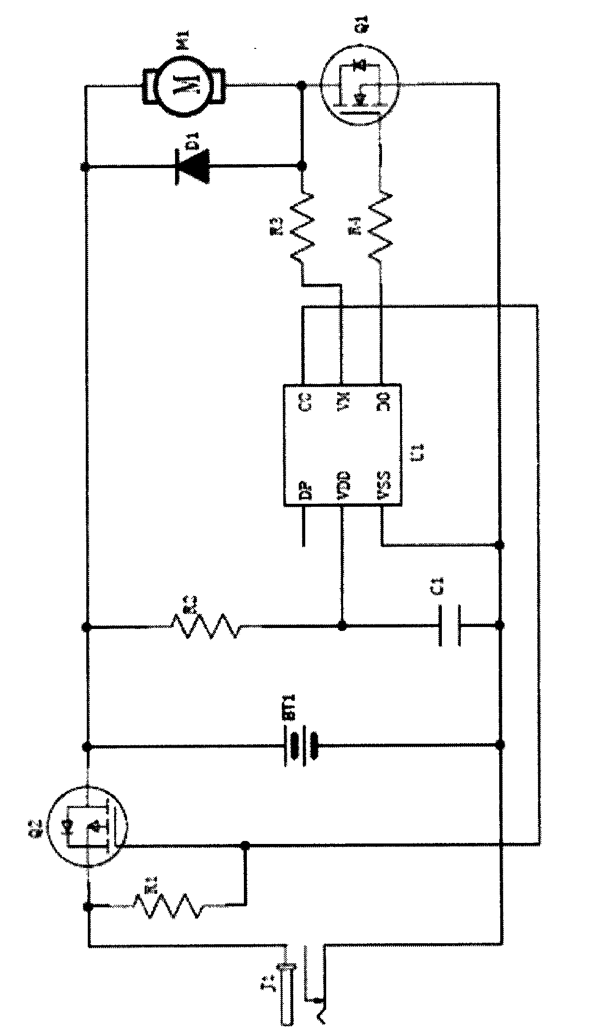 Control and protection circuit for single-lithium battery electric tool and detection and control method for control and protection circuit