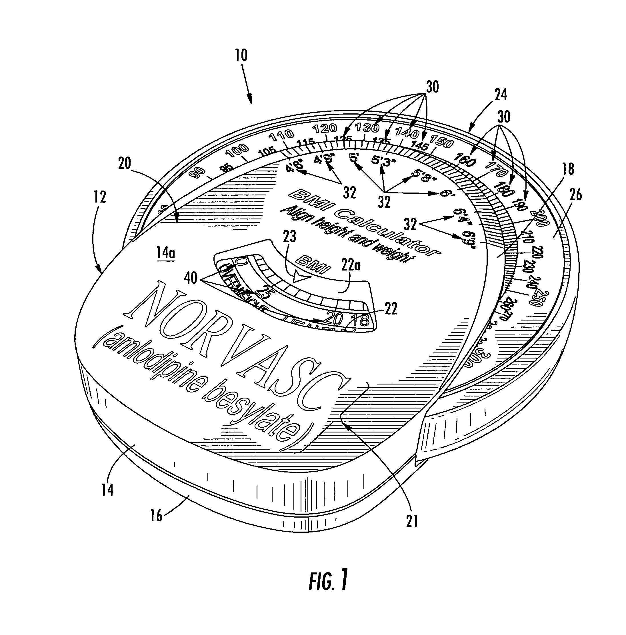 Promotional apparatus for calculating characteristics of subjects using two input variables