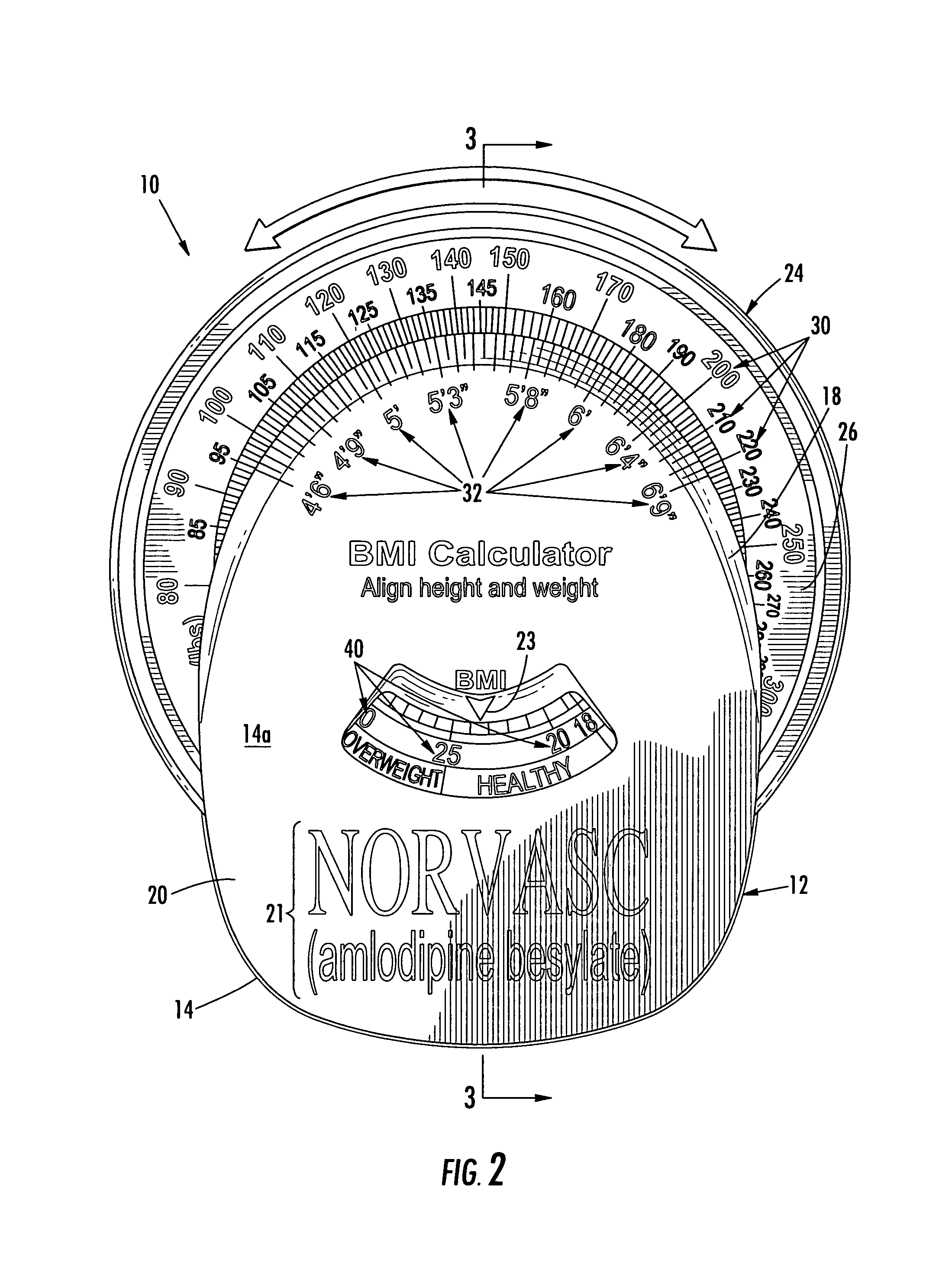 Promotional apparatus for calculating characteristics of subjects using two input variables