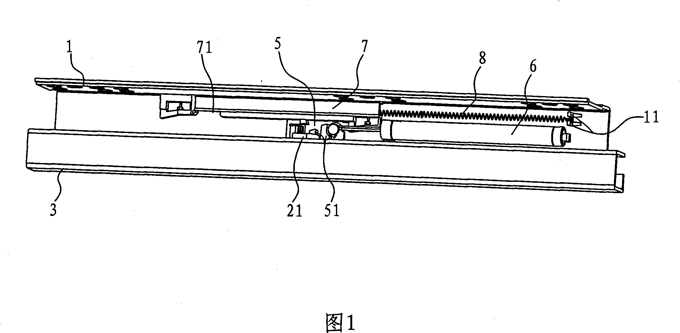 Concealed roller hydraulic replacement three-fold sliding track