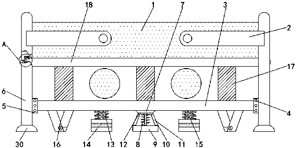 Stable textile machinery supporting device