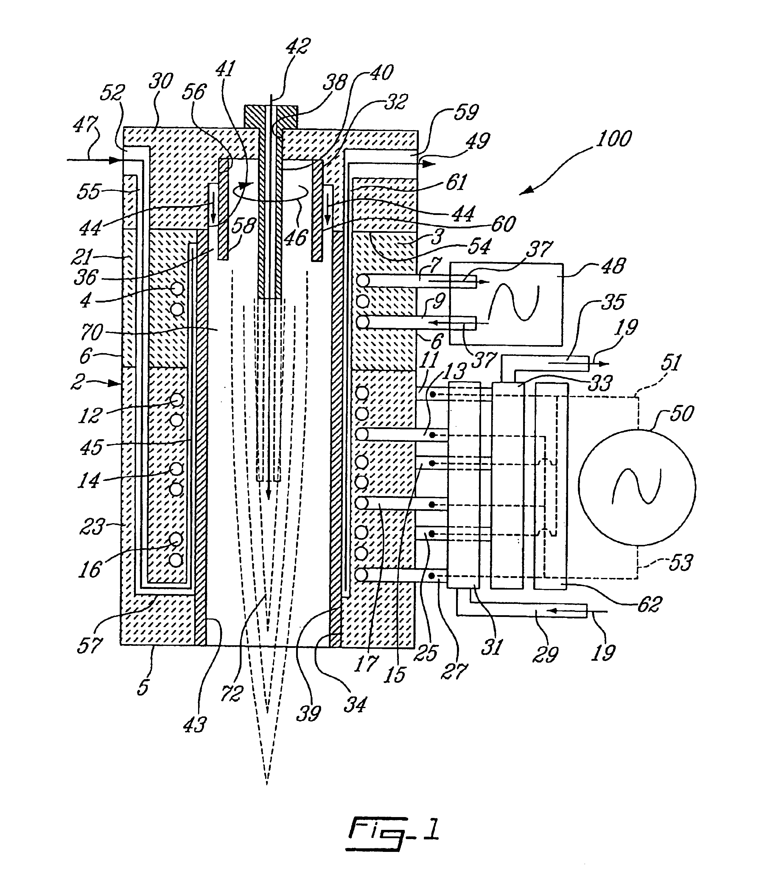 Multi-coil induction plasma torch for solid state power supply