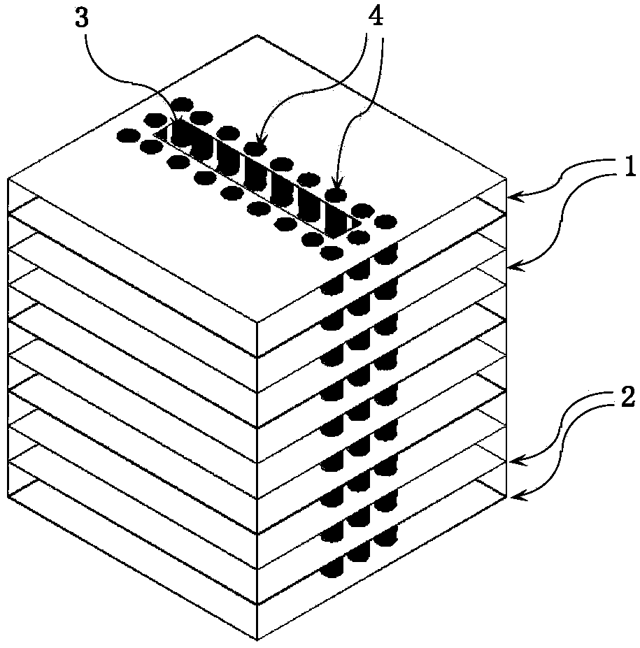Vertical substrate integrated waveguide and vertical connection structure including the waveguide