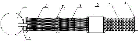 Three-stage sludge treatment conveyor