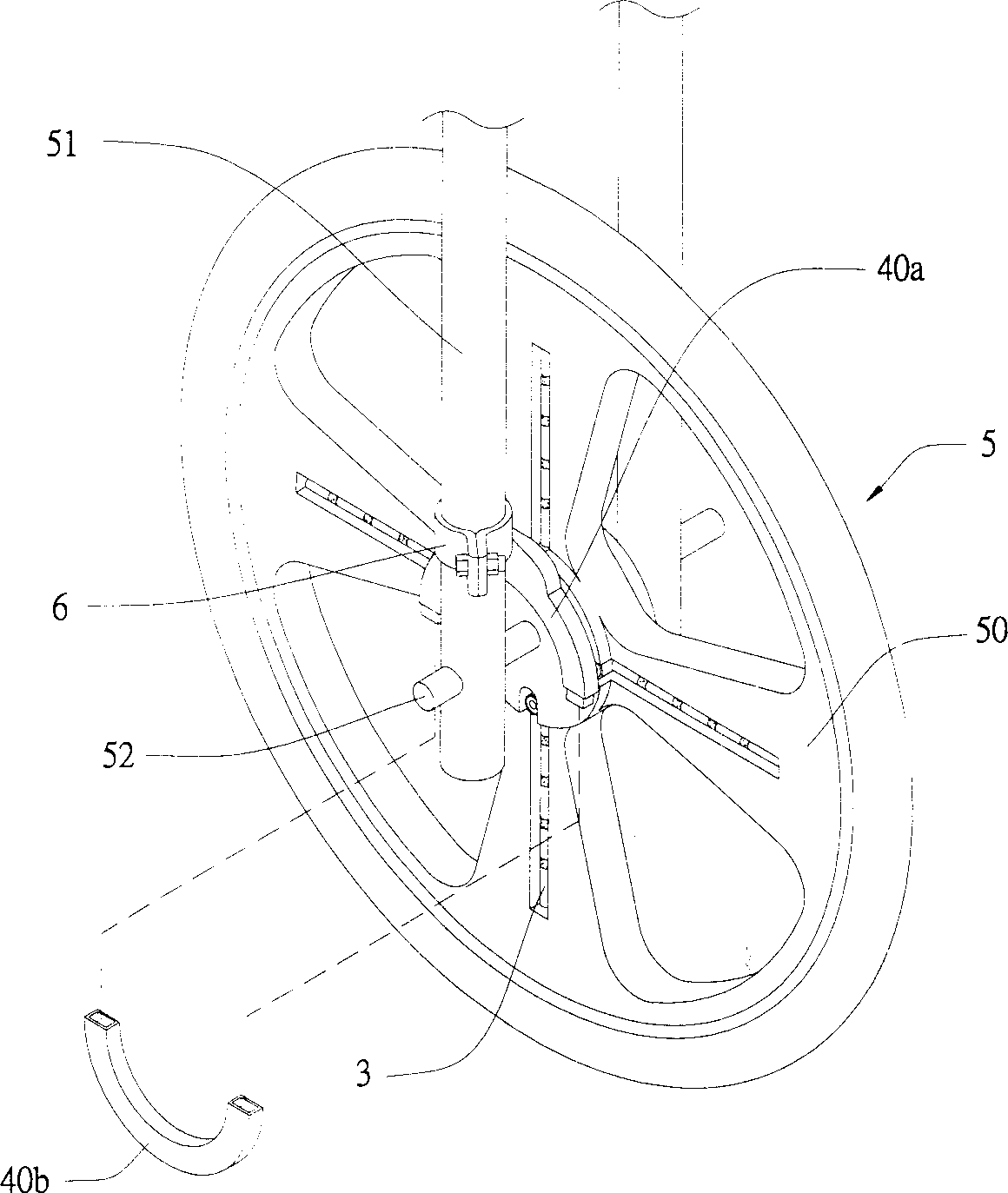 Automatic electric generating and luminous device and its fixing structure