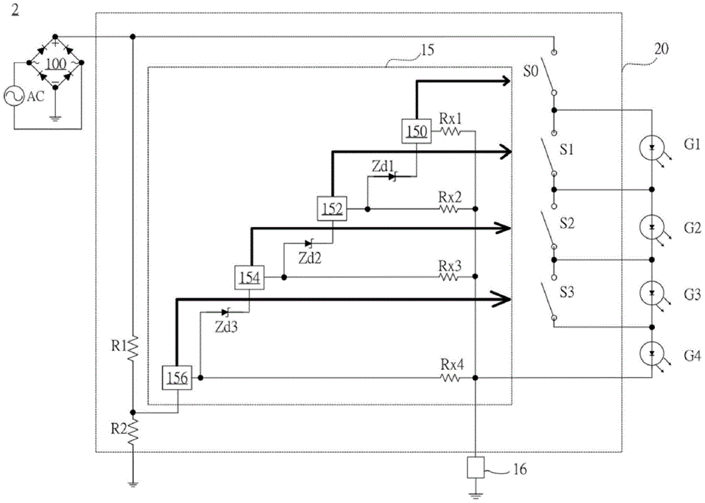 AC-powered LED light engines, integrated circuits and illuminating apparatuses having the same