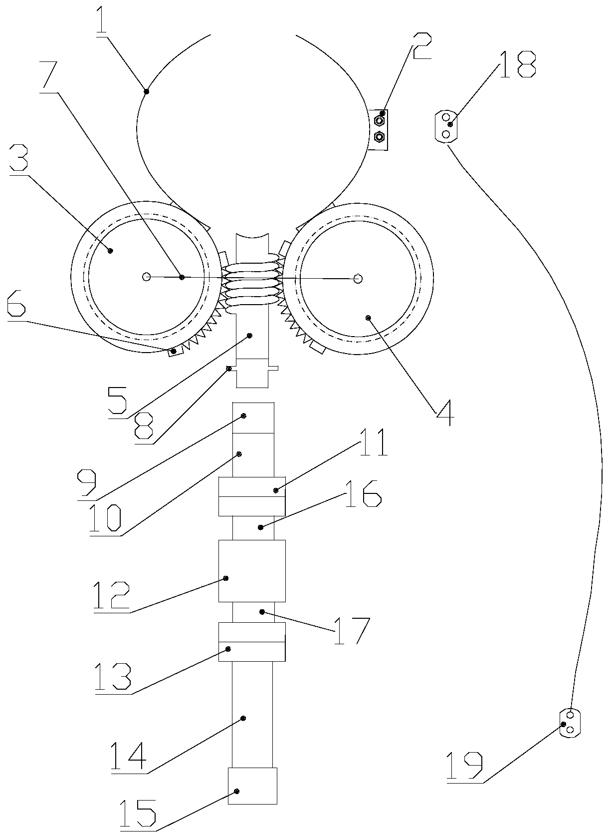 Grounding device suitable for switch cabinet cable head and application method thereof