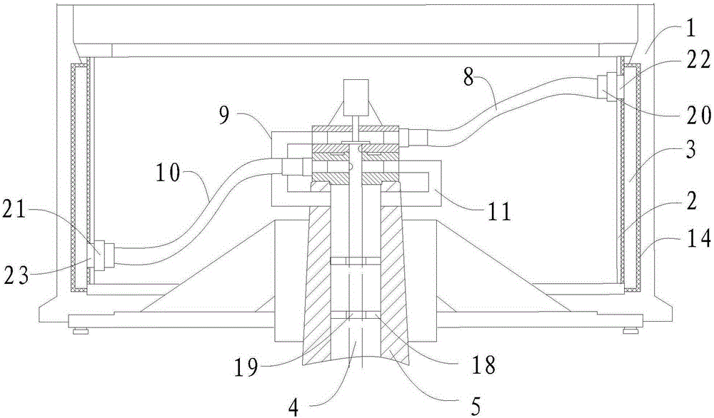 Drawbench cooling device with rust preventing and incrustation removing functions