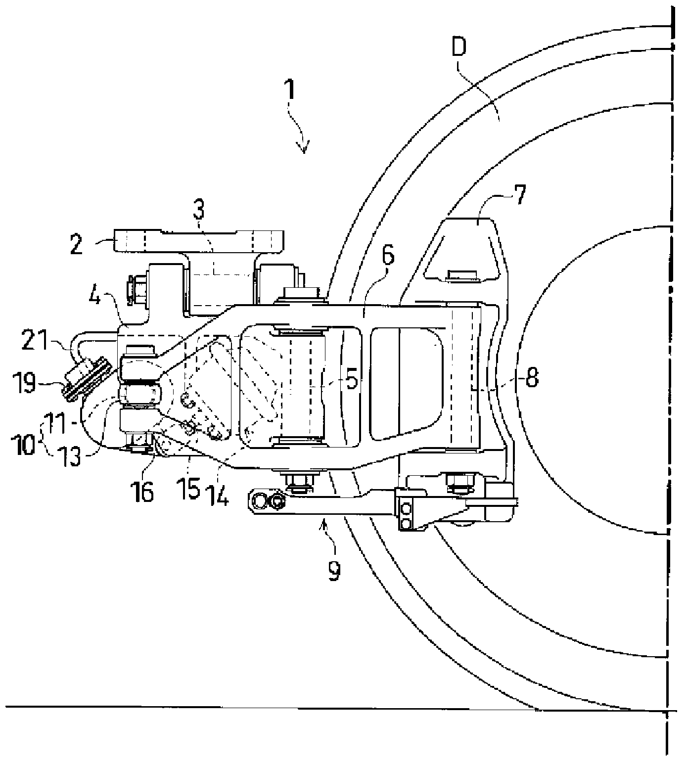 Disk brake apparatus for a railway vehicle