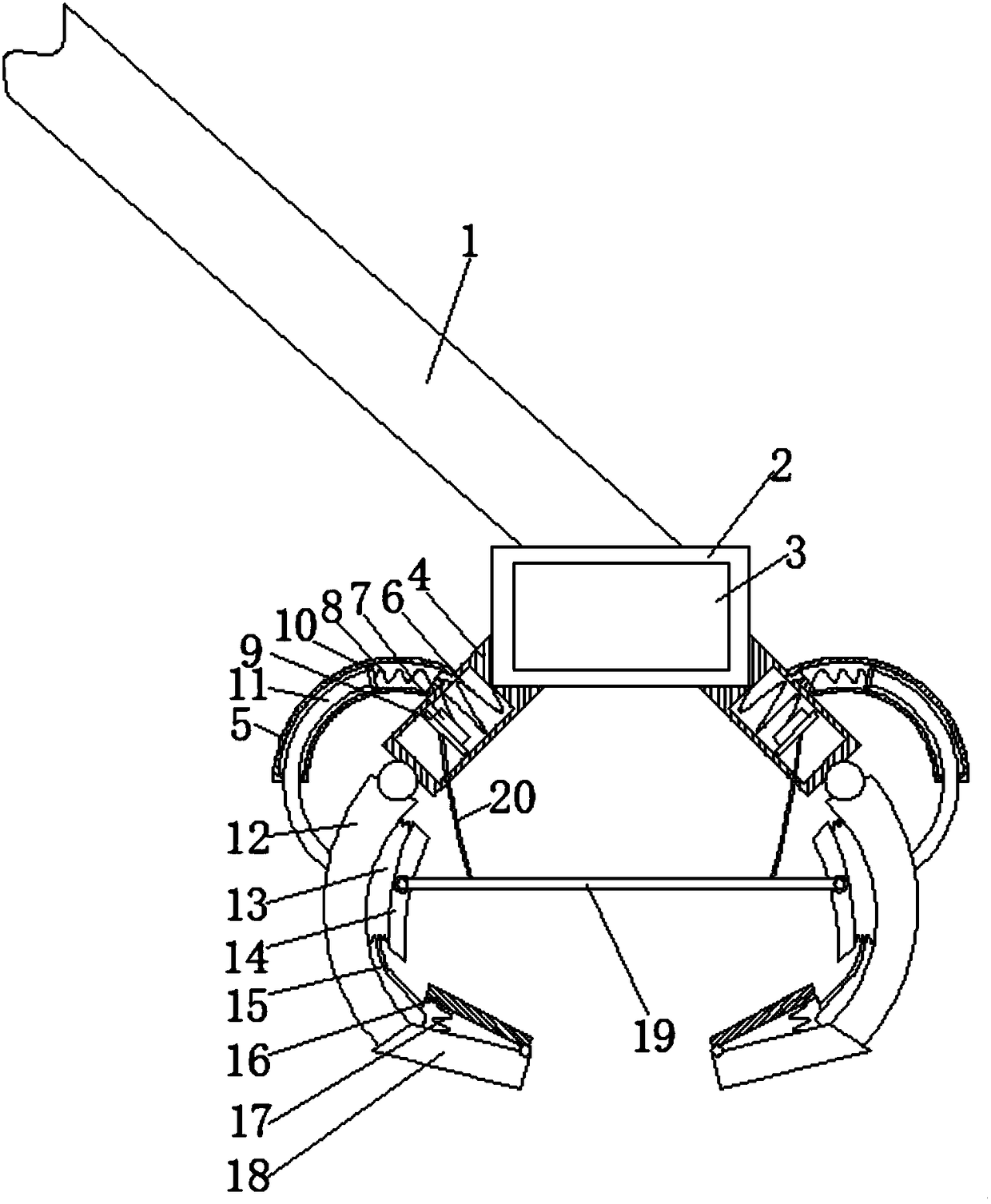 Stable grasping device for crane