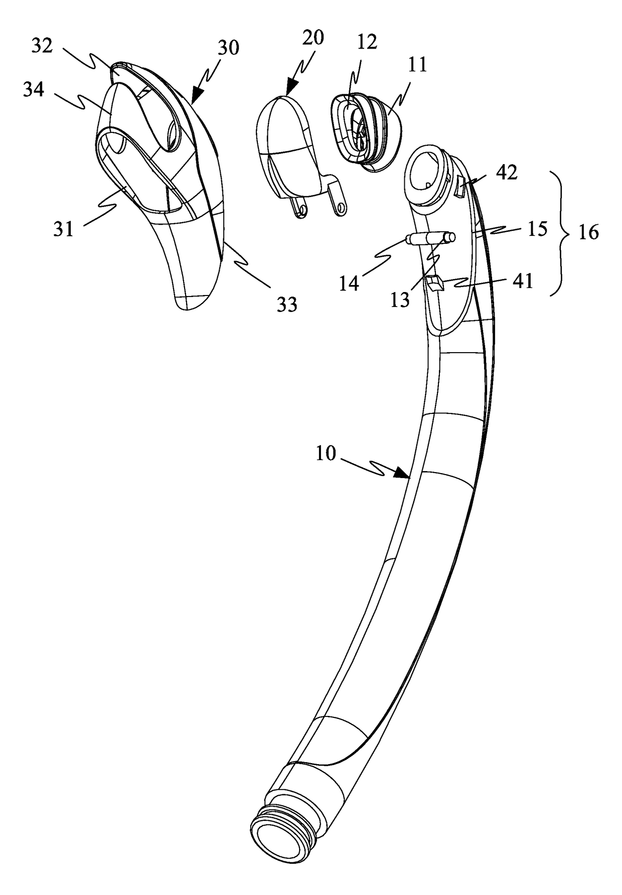 Dry snorkel for diving