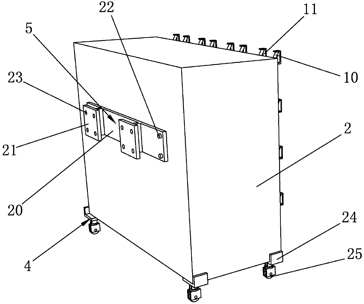 A shared material box placement rack and its management method