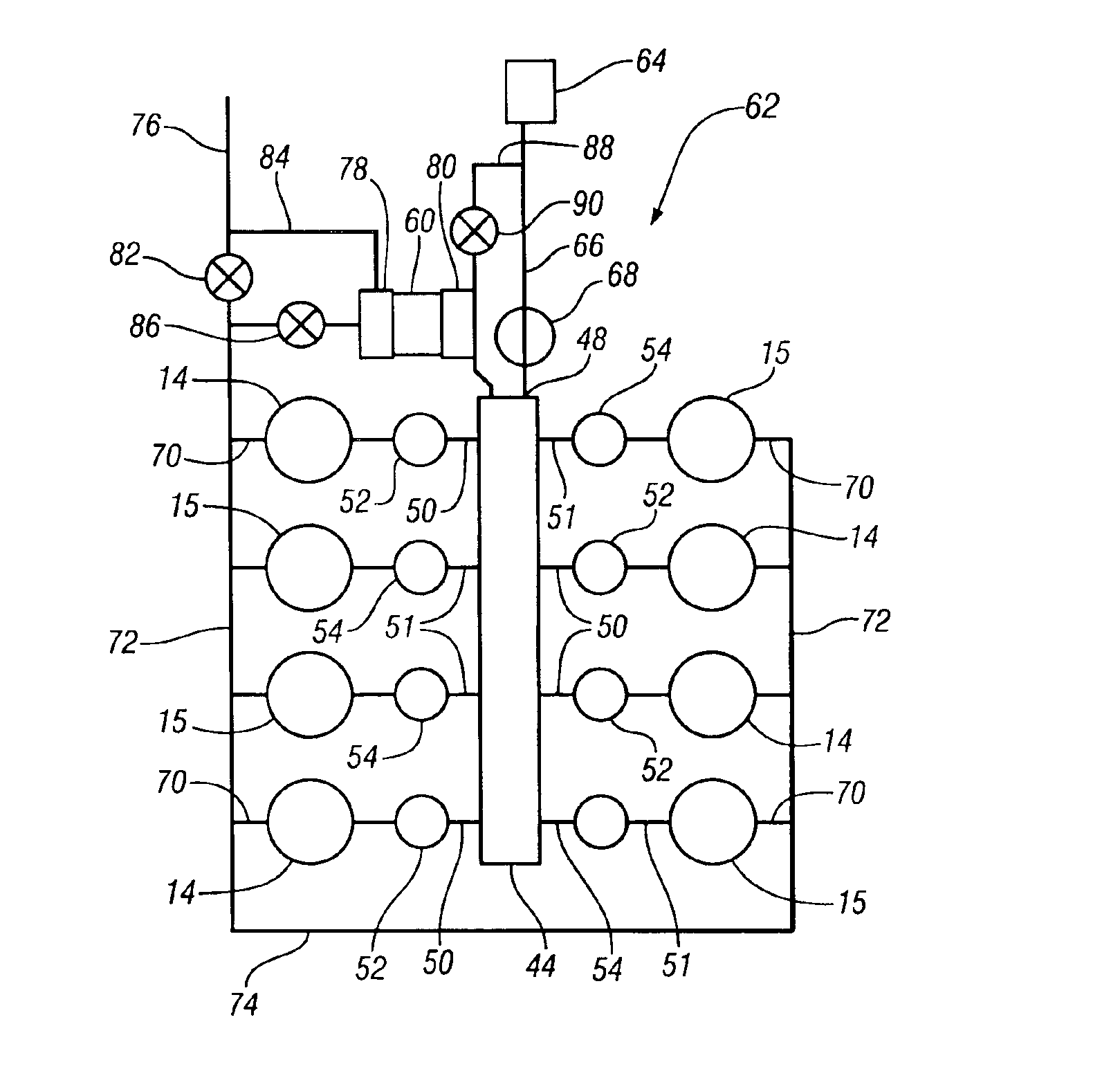 Engine and method of operation with cylinder deactivation