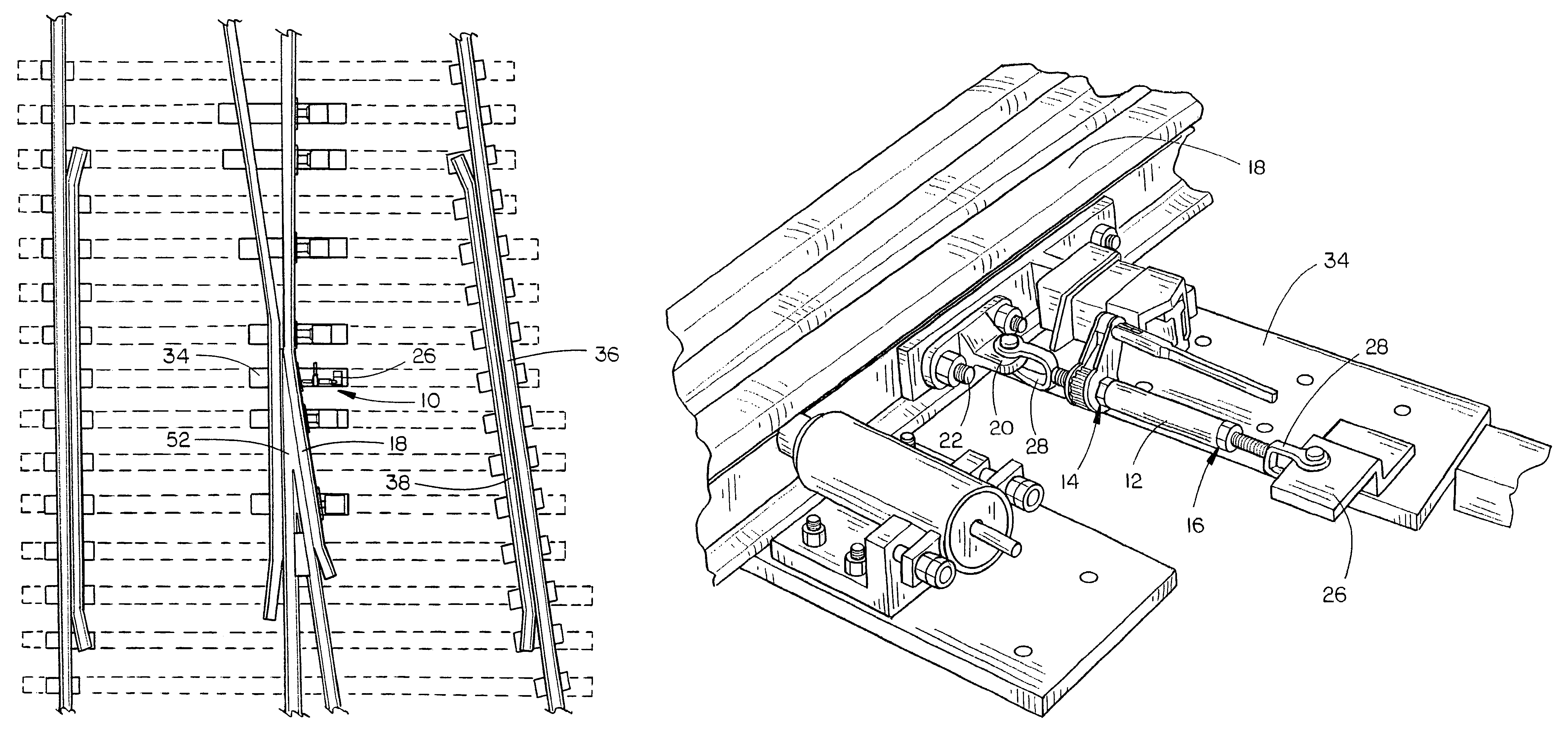 Method and system for opening and securing a railroad frog