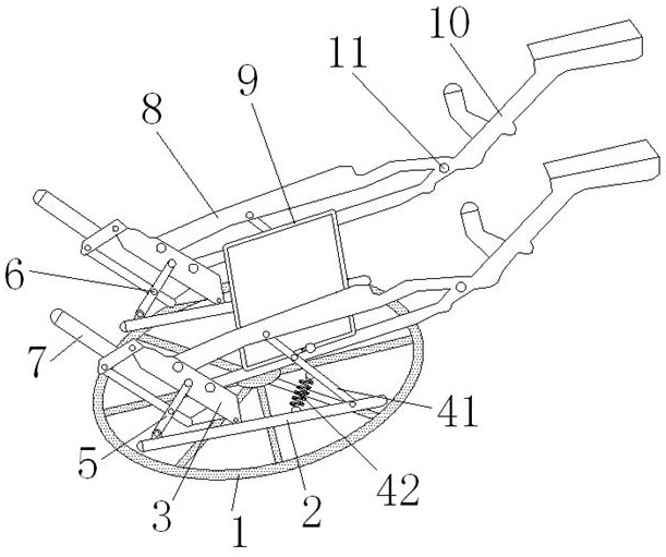 A functional sofa sinking mechanical stretching device bracket