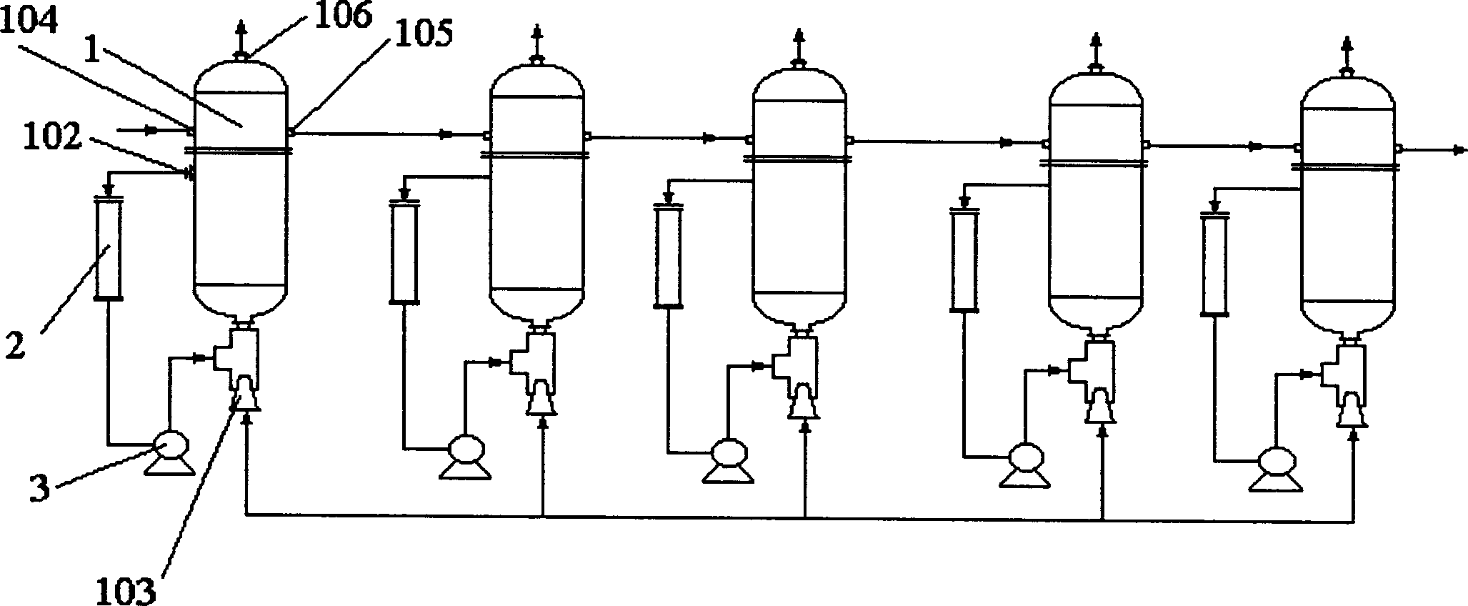 Continuous production method of chlorinated paraffin