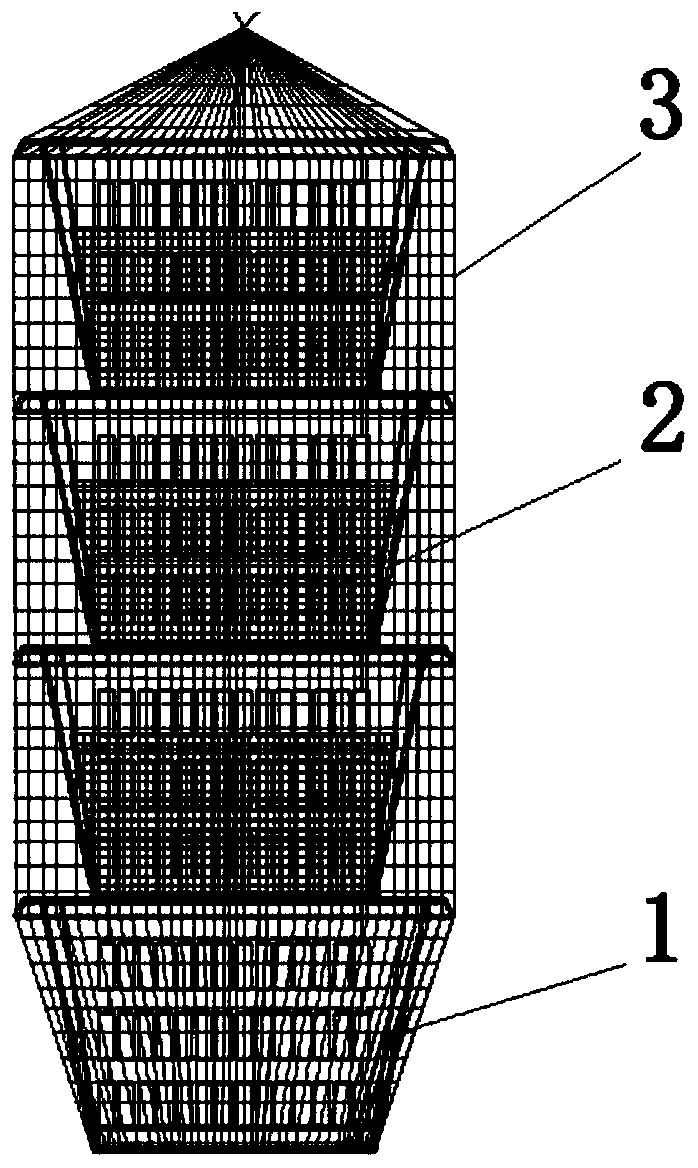 Scallop seedling intermediate culture device and application thereof