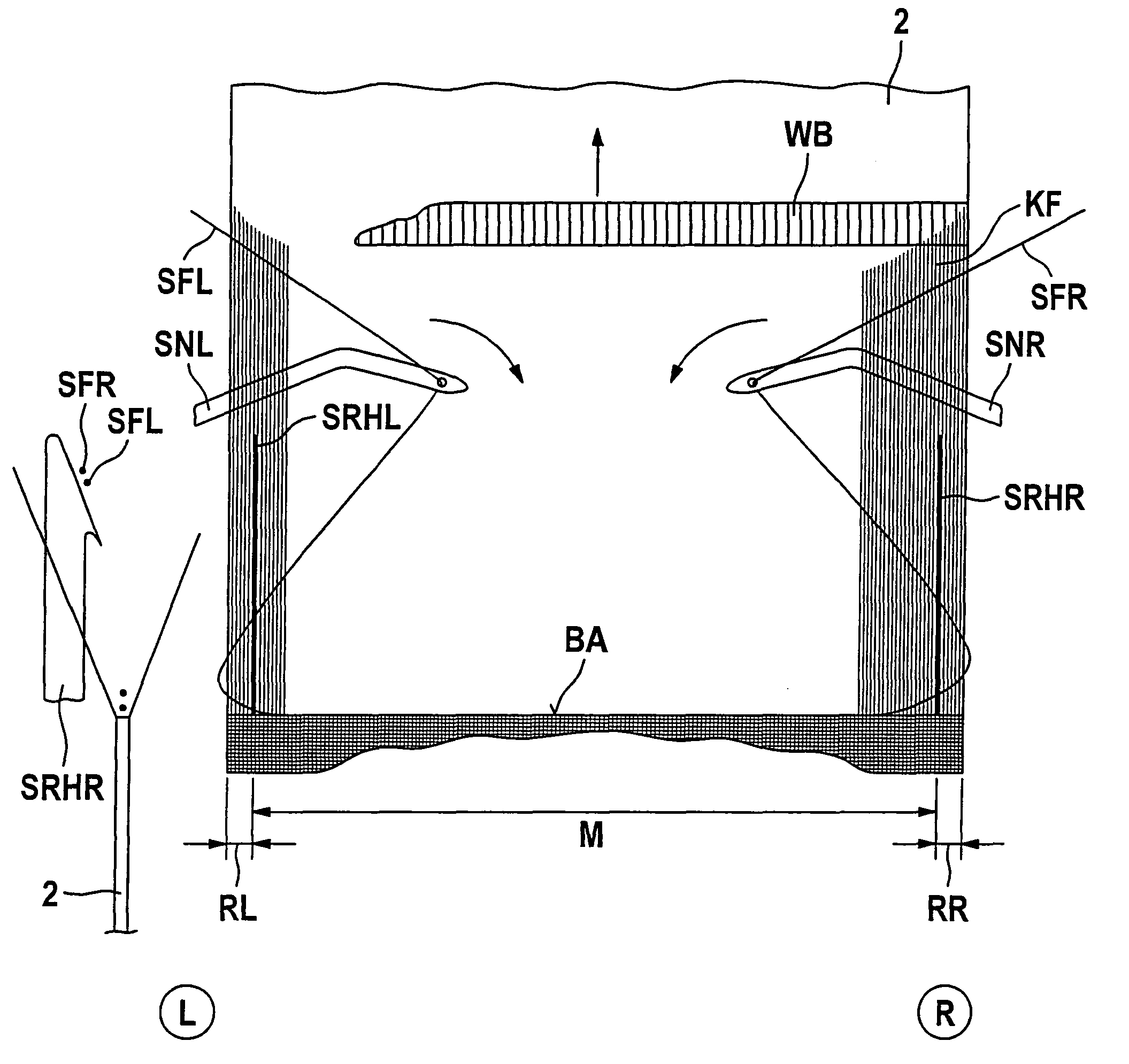Seat belt webbing, method and narrow fabric needle loom for production of same