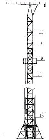 Wind generator tower self-elevating translation hoist hoisting system