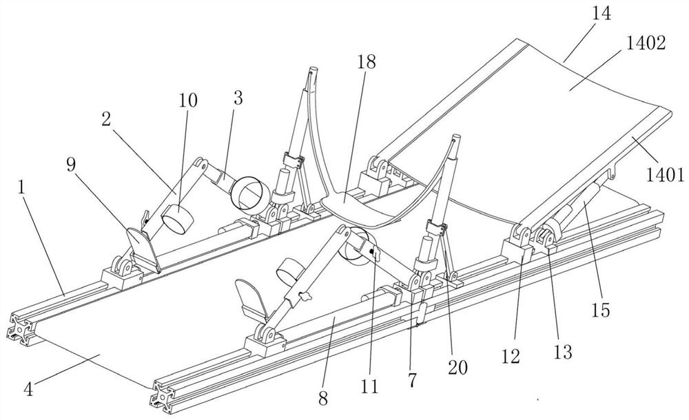 A horizontal rehabilitation training device