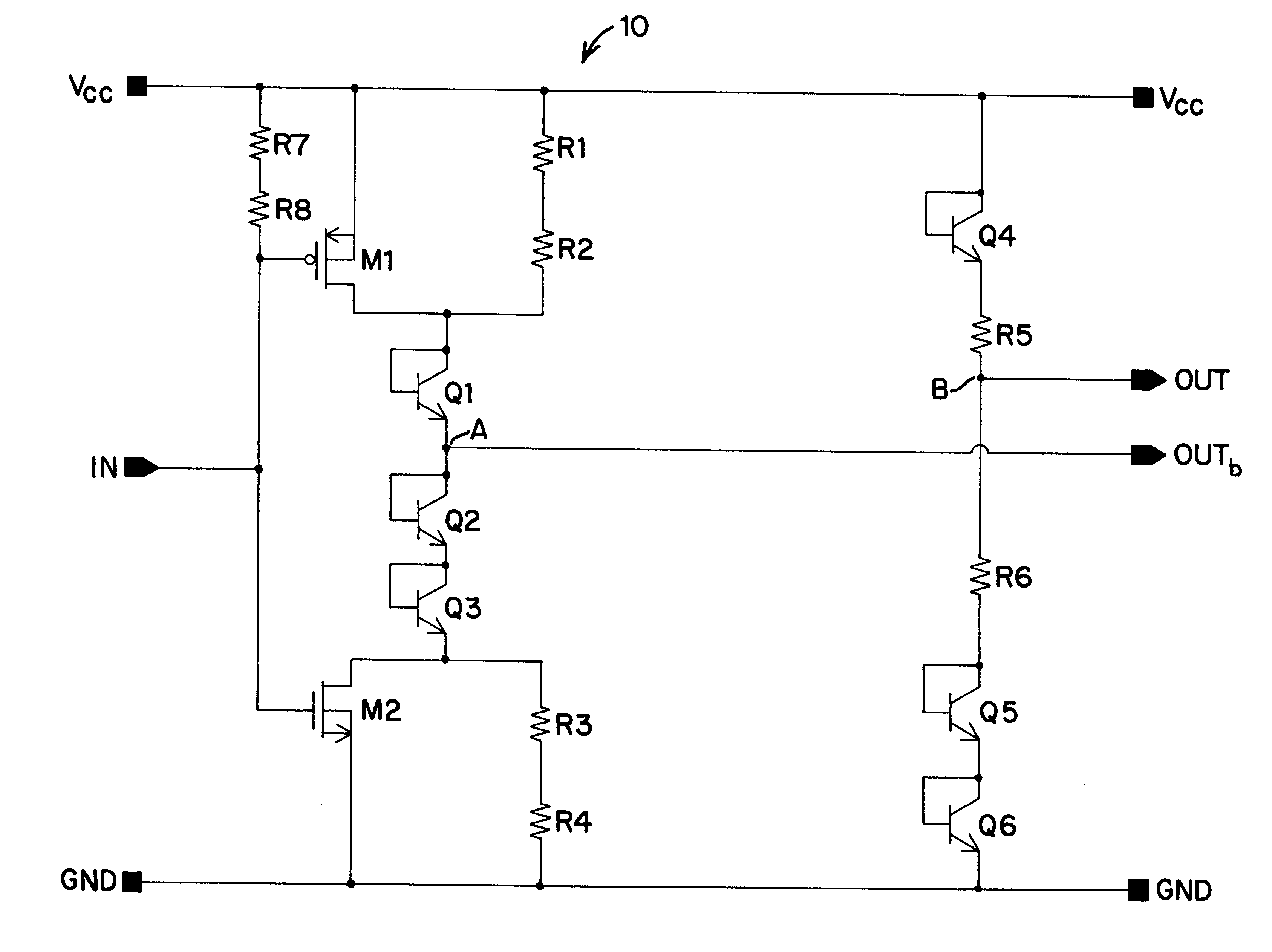 High speed low skew CMOS to ECL converter