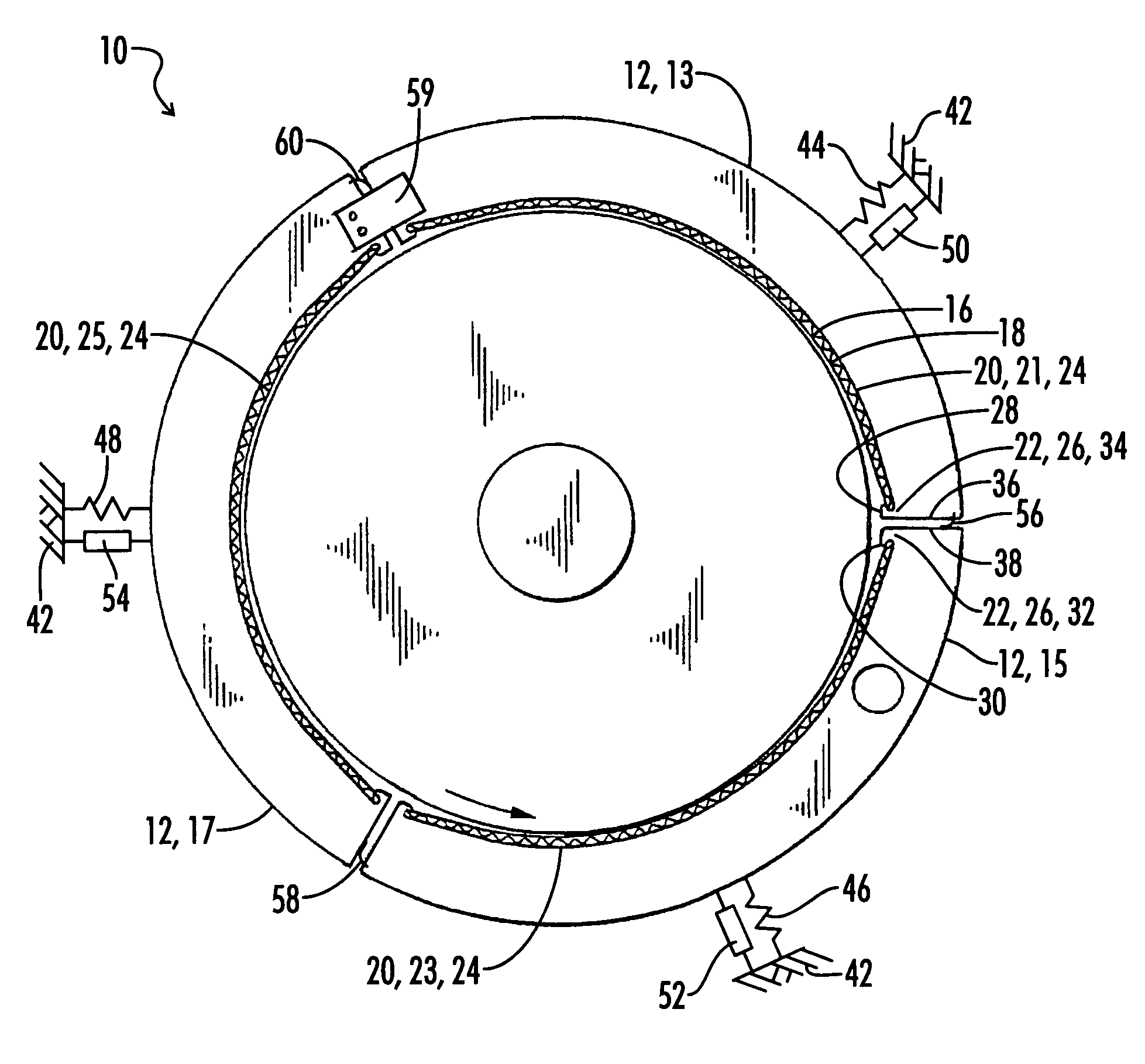 Compliant foil fluid film radial bearing or seal