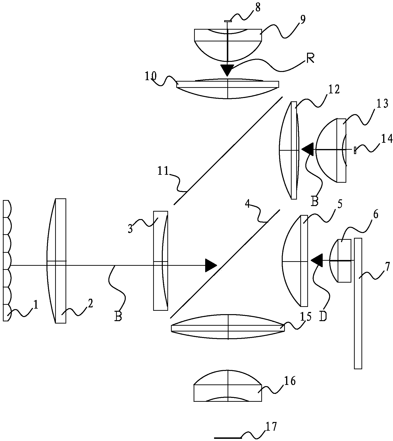 Light source device of projector, capable of enhancing brightness