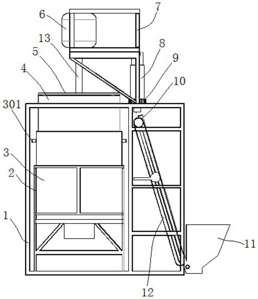 A stirring device for hot-melt adhesive material used in the processing and production of aluminum-plastic composite pipes